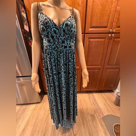 American Living knit stretchy spaghetti strap maxi dress size 16 - Picture 2 of 4